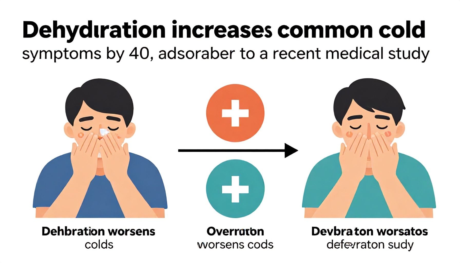 الجفاف يزيد أعراض نزلات البرد بنسبة 40٪ حسب دراسة طبية حديثة