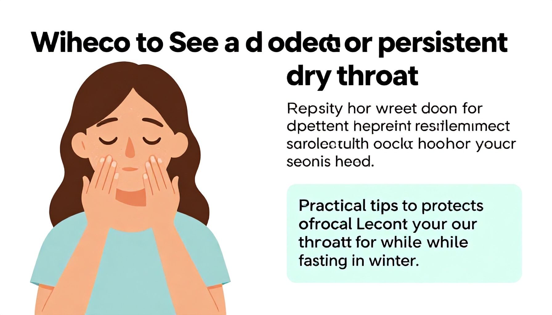 متى يجب استشارة الطبيب عند استمرار جفاف الحلق