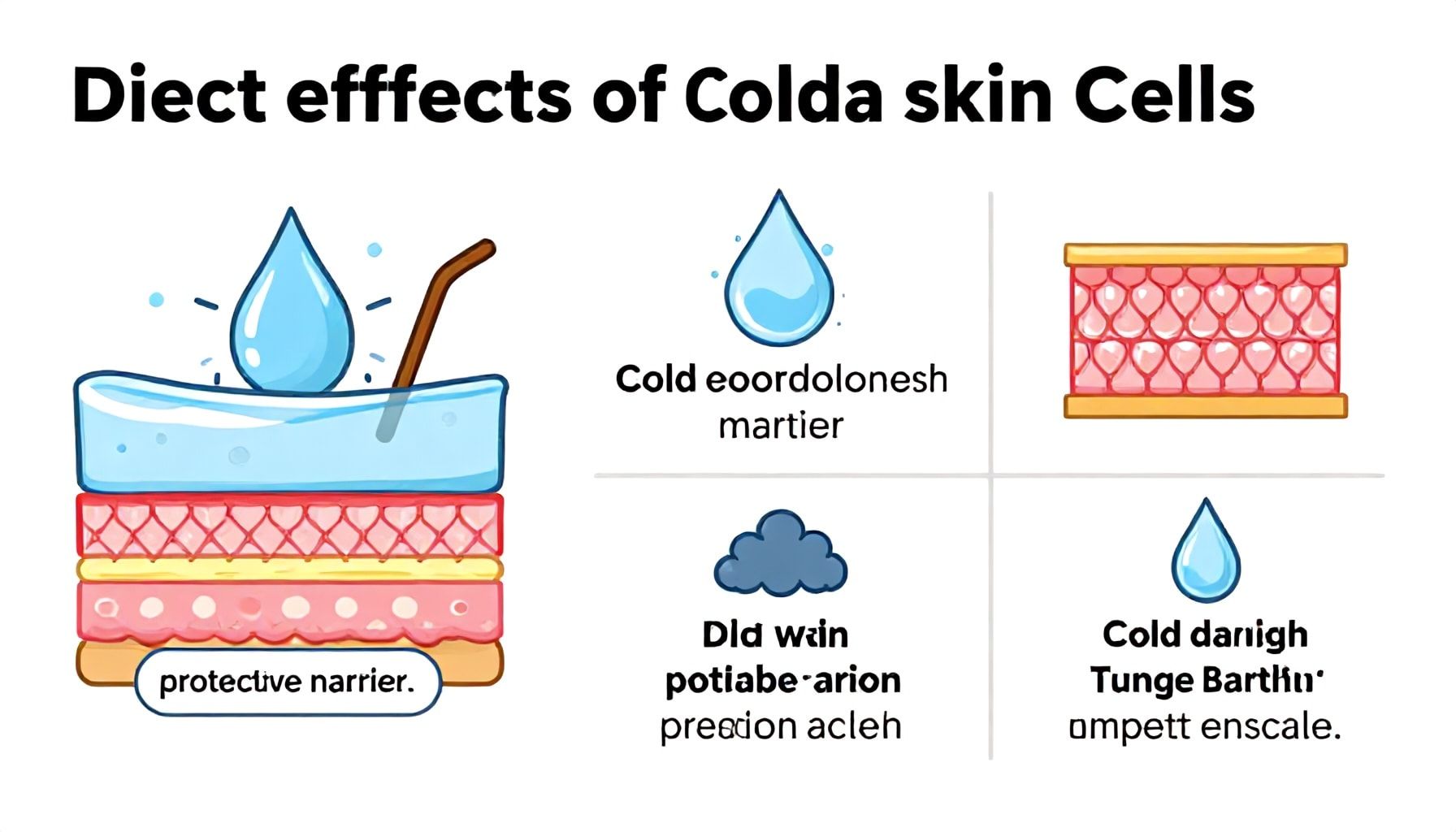 ۵ تأثيرات مباشرة للبرد على خلايا الجلد والطبقة الواقية